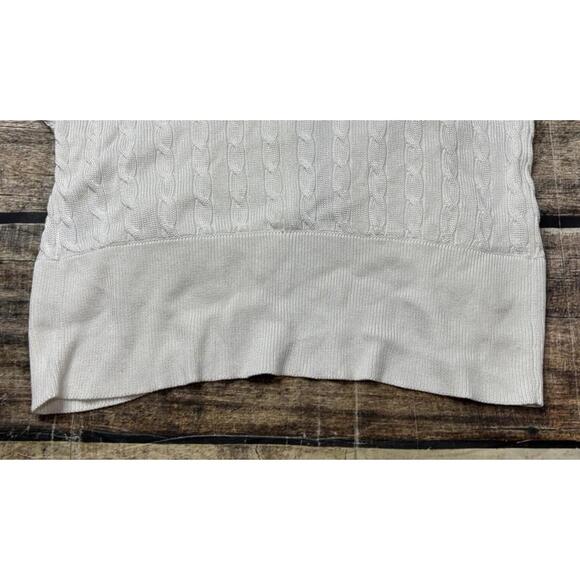 Lauren Ralph Lauren Cardigan Sweater Womens Medium Cable Knit Open Shawl - Picture 12 of 15